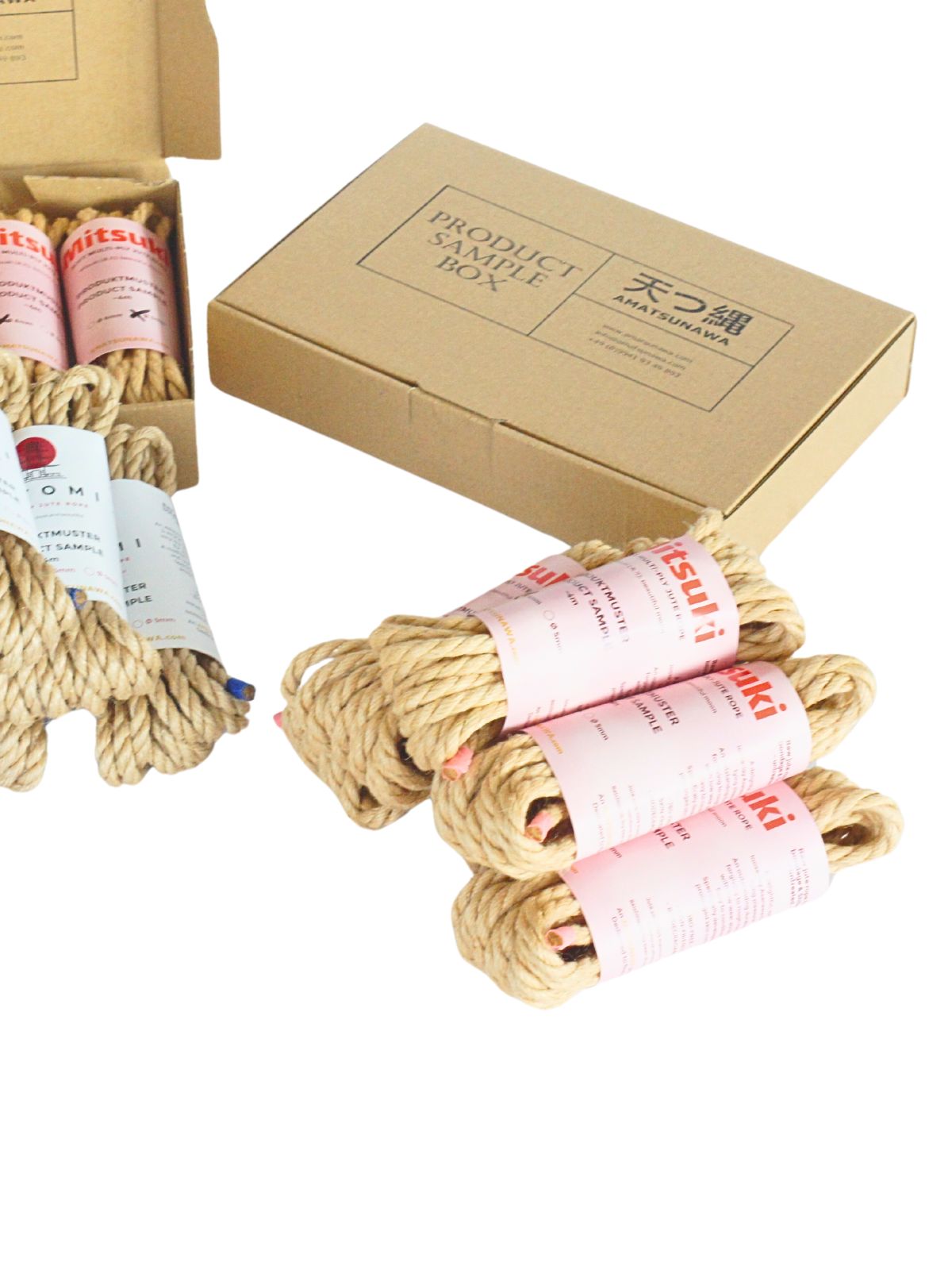 KIYOMI & Mitsuki sample box, 5x 4m rope, untreated, various diameters & 10€ voucher 